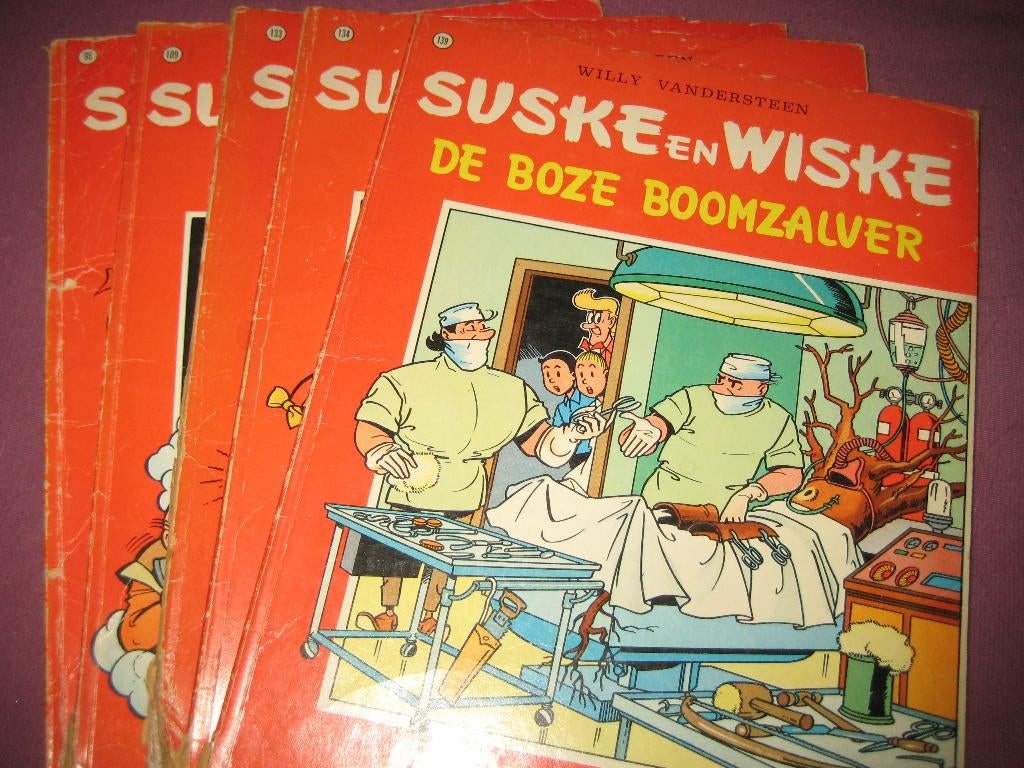 Suske en Wiske: 98, 109, 133, 134 + 139, Eén stripboek, Ophalen of Verzenden, Zo goed als nieuw