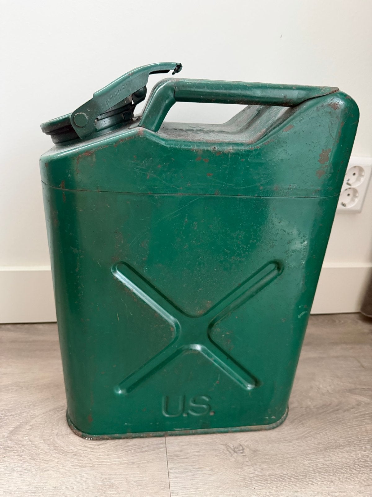 Vintage US Jerrycan - Groen Militair Brandstofblik, Ophalen, Overige soorten, Amerika, Overige typen
