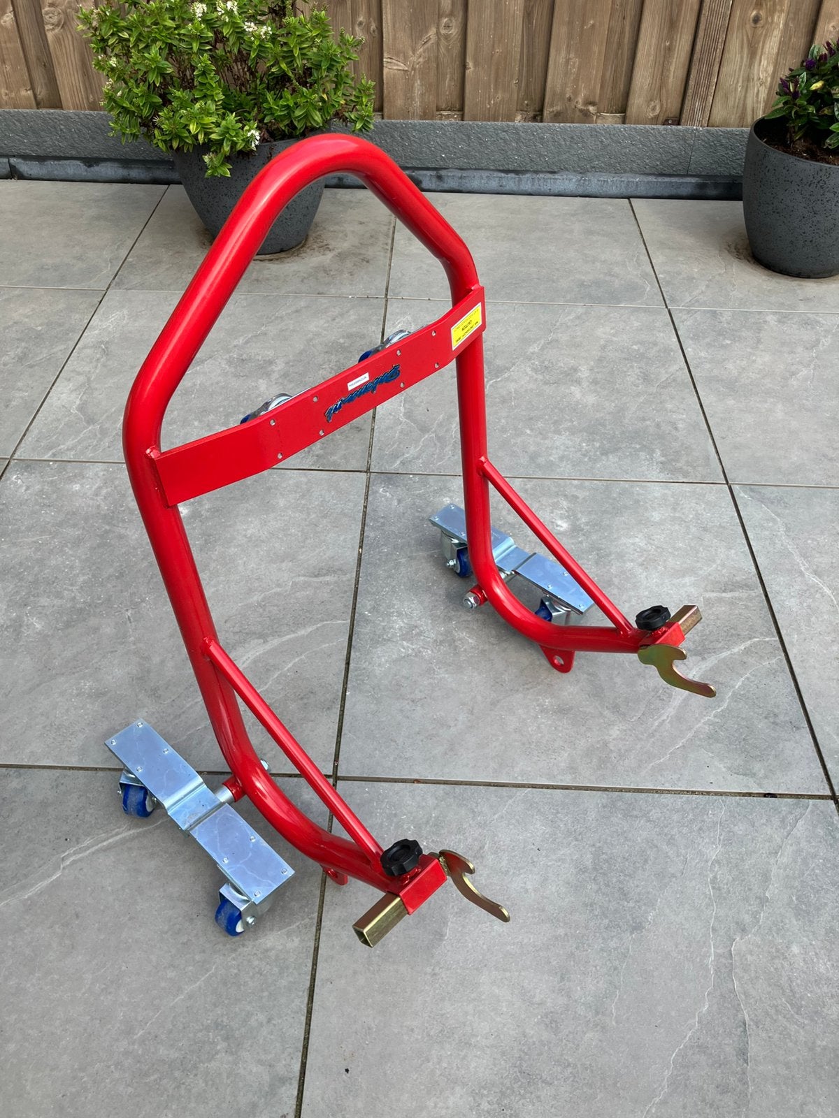 Datona Motormover - Paddockstand Rood, Ophalen