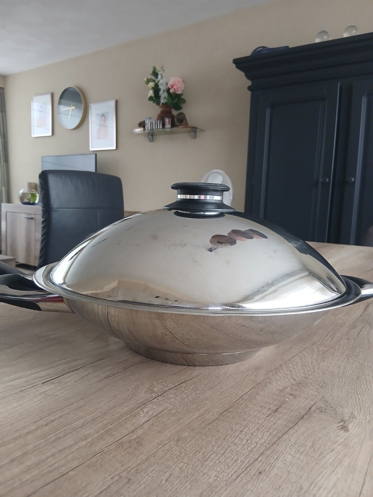 wokpan amc, Gebruikt, Met deksel, Ophalen of Verzenden, AMC