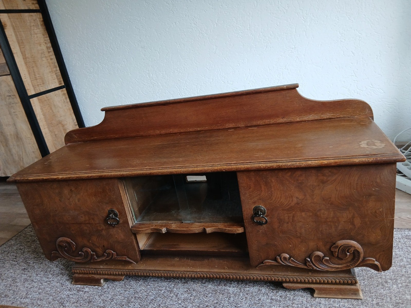 tv meubel retro, Ophalen, 100 tot 150 cm, Minder dan 100 cm, Overige houtsoorten