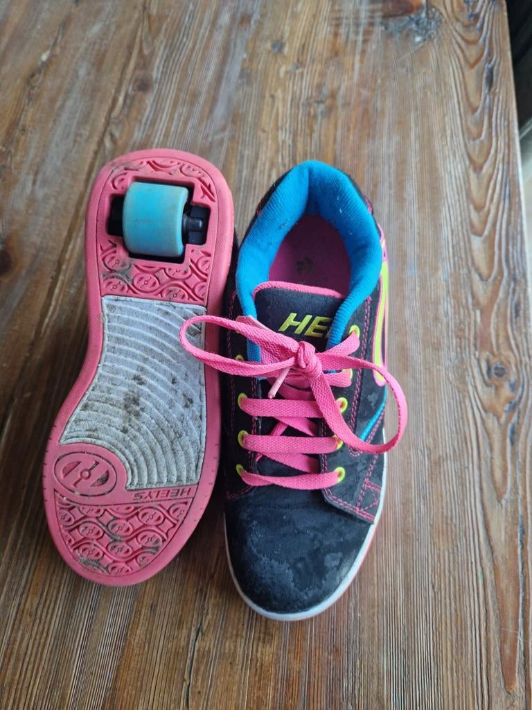 Heelys rolschoenen met 1 wieltje, zwart/roze - Maat 36,5, Ophalen of Verzenden, Gebruikt, Kinderen