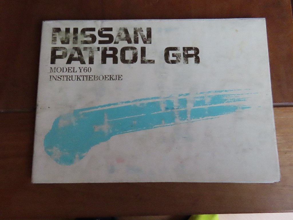 Instructieboek Nissan Patrol GR type Y60 1989, Ophalen of Verzenden