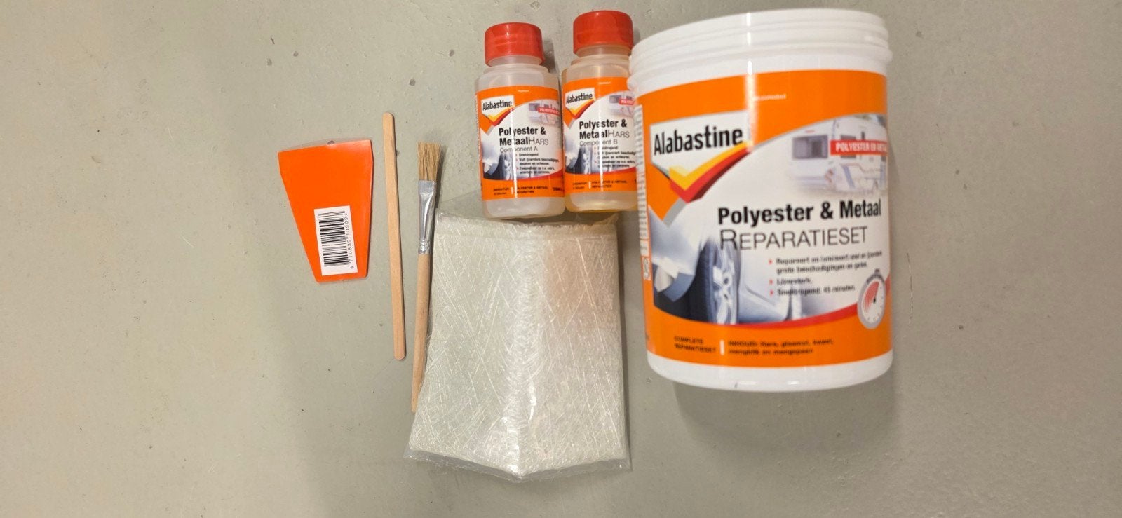 Alabastine Polyester & Metaal Reparatieset - Nieuw, Ophalen of Verzenden, Nieuw