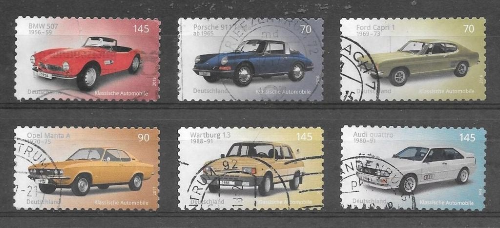 Duitsland 2015-2018 Auto's, Postzegels en Munten, Verzenden, 1990 tot heden, Gestempeld
