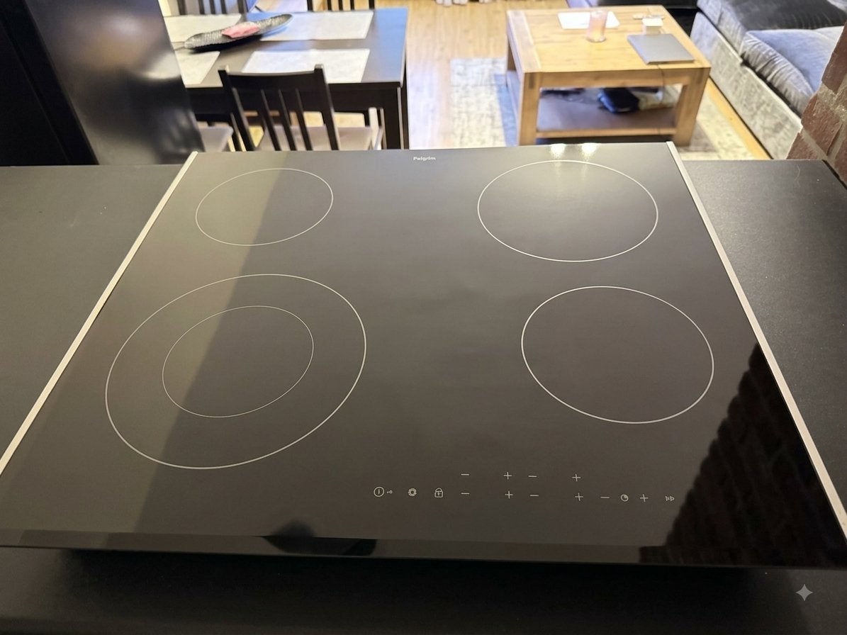 Pelgrim CK1064R Keramische Kookplaat - Zwart Glas, Witgoed en Apparatuur, Kookplaten, Keramisch, Zo goed als nieuw, Inbouw, 4 kookzones