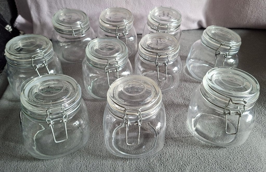 Wekpotten 3 verschillende maten, alleen ophalen, Voorraadpot, Ophalen, Zo goed als nieuw, Glas