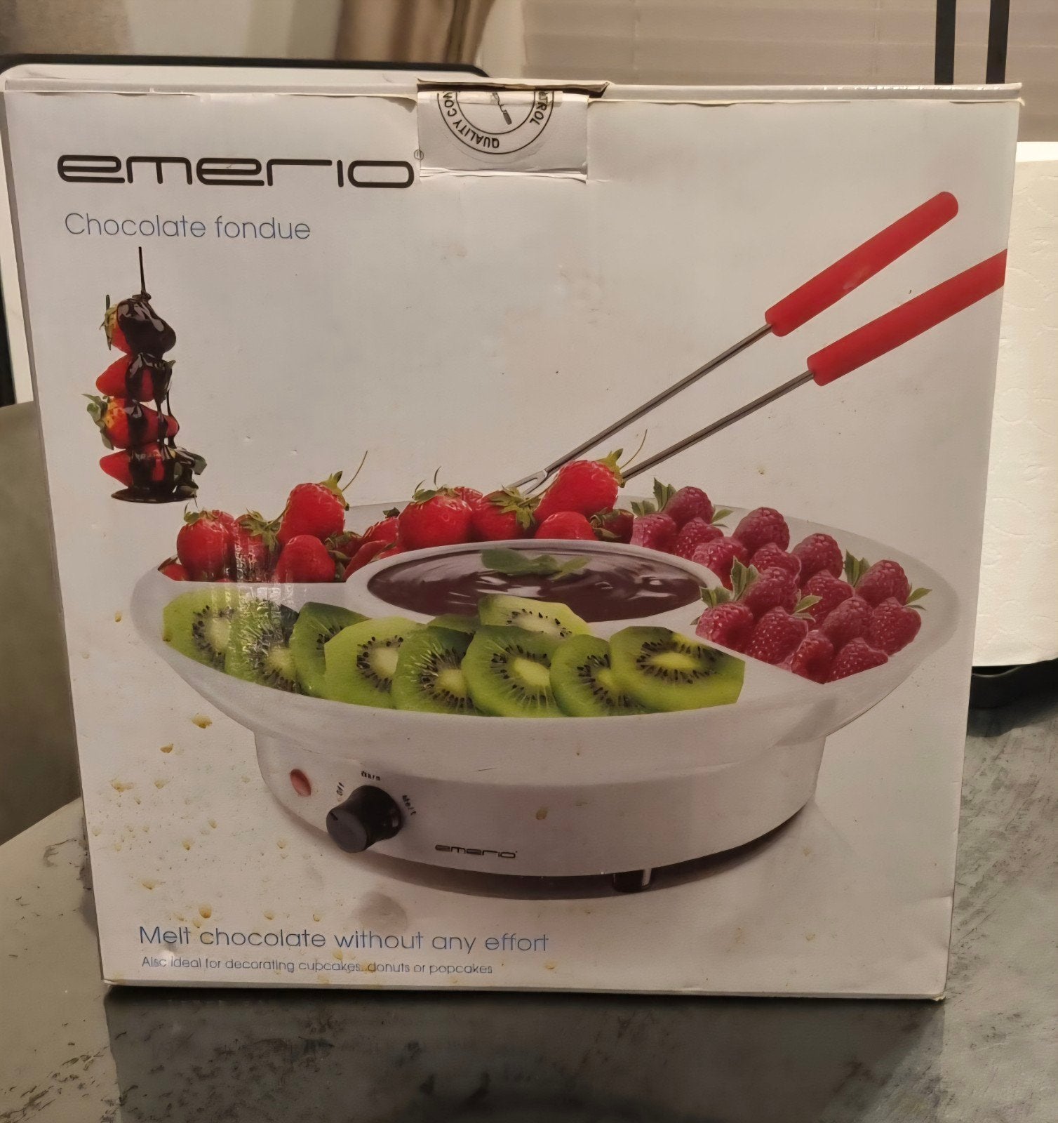 Chocolade fondue, Ophalen