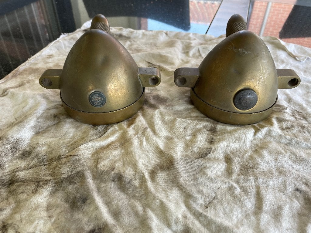 Smits Londen carbid lampen motorfiets auto oldtimers, Ophalen of Verzenden, Koper