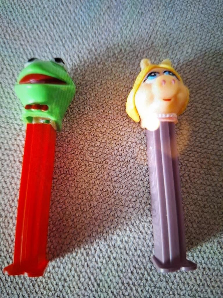 Muppets PEZ dispensers: Kermit en Miss Piggy, Verzamelen, Ophalen of Verzenden