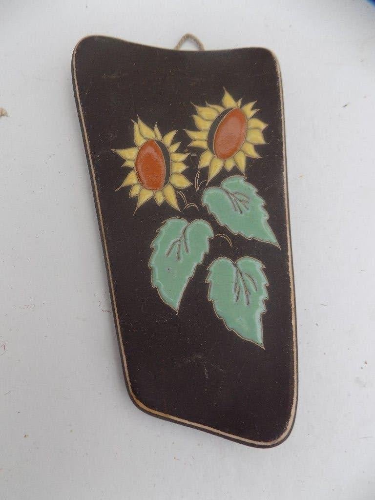 Ruscha keramiek wandversiering wandbord vintage, Ophalen of Verzenden, Gebruikt
