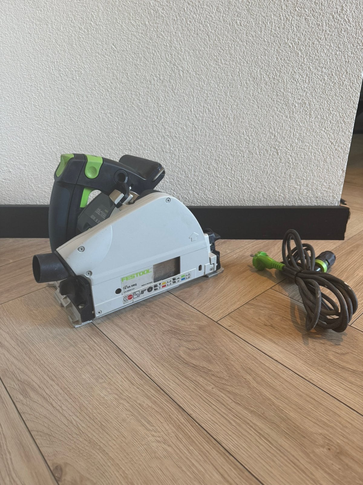 Festool ts 55 ebq invalzaag, Doe-het-zelf en Verbouw, Ophalen, Gebruikt, Invalzaag, 30 tot 70 mm