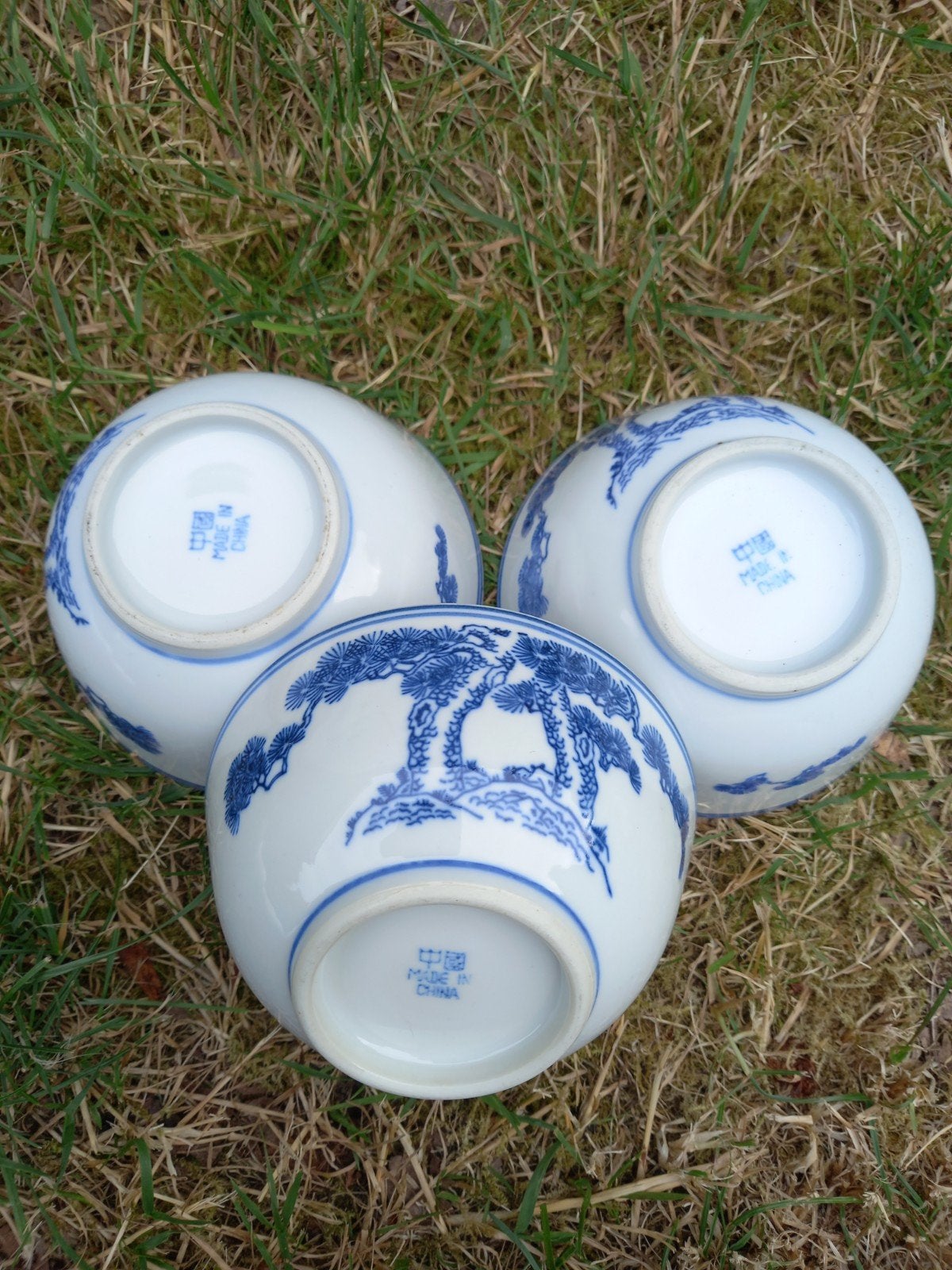 Set van 3 Chinese rijstschaaltjes met 6 lepels, Ophalen of Verzenden