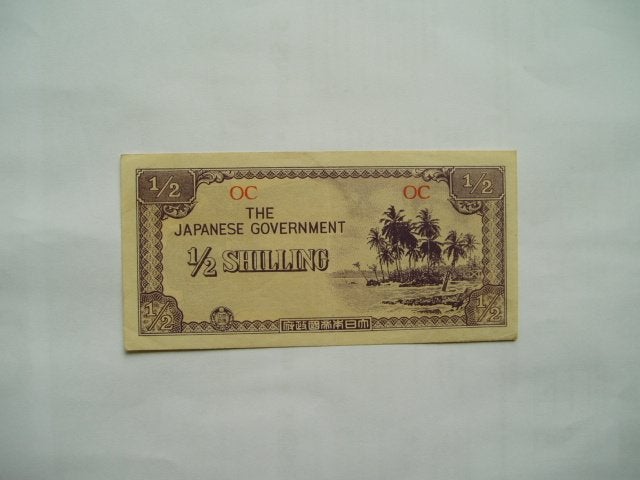 1621. Oceania, ½ shilling 1942 VF Palm Trees., Verzenden, Los biljet