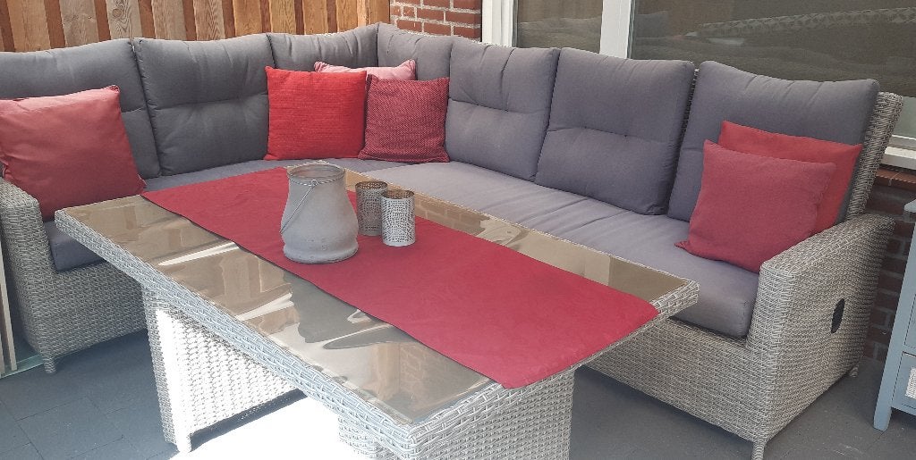 loungeset, Ophalen, 5 zitplaatsen, Kunststof, Gebruikt