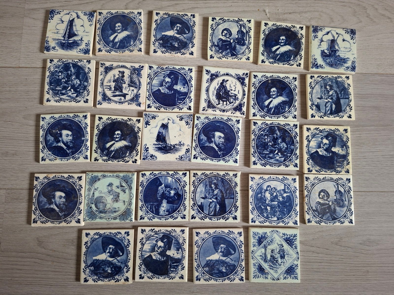 Blauwe tegeltjes 7 x 7 cm, Ophalen of Verzenden