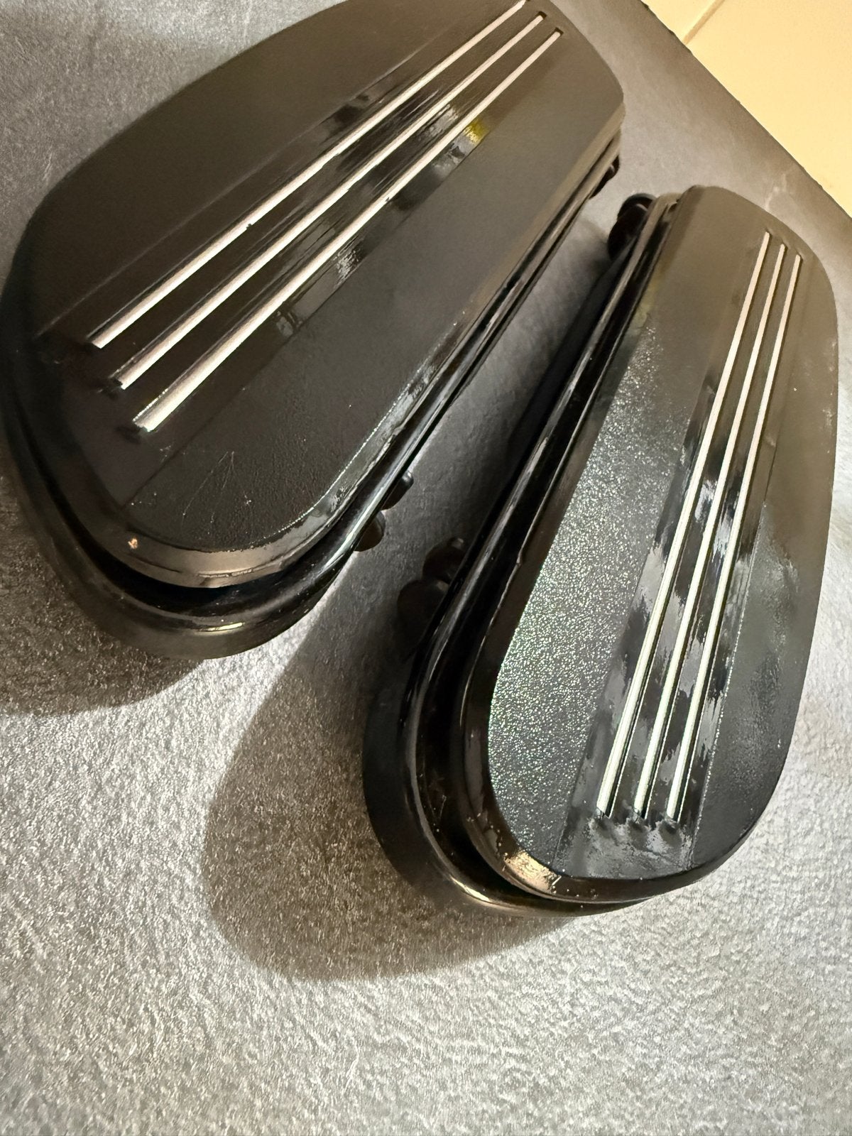 Harley Davidson Streetglide Streamliner Voetplaten Zwart, Ophalen of Verzenden, Gebruikt