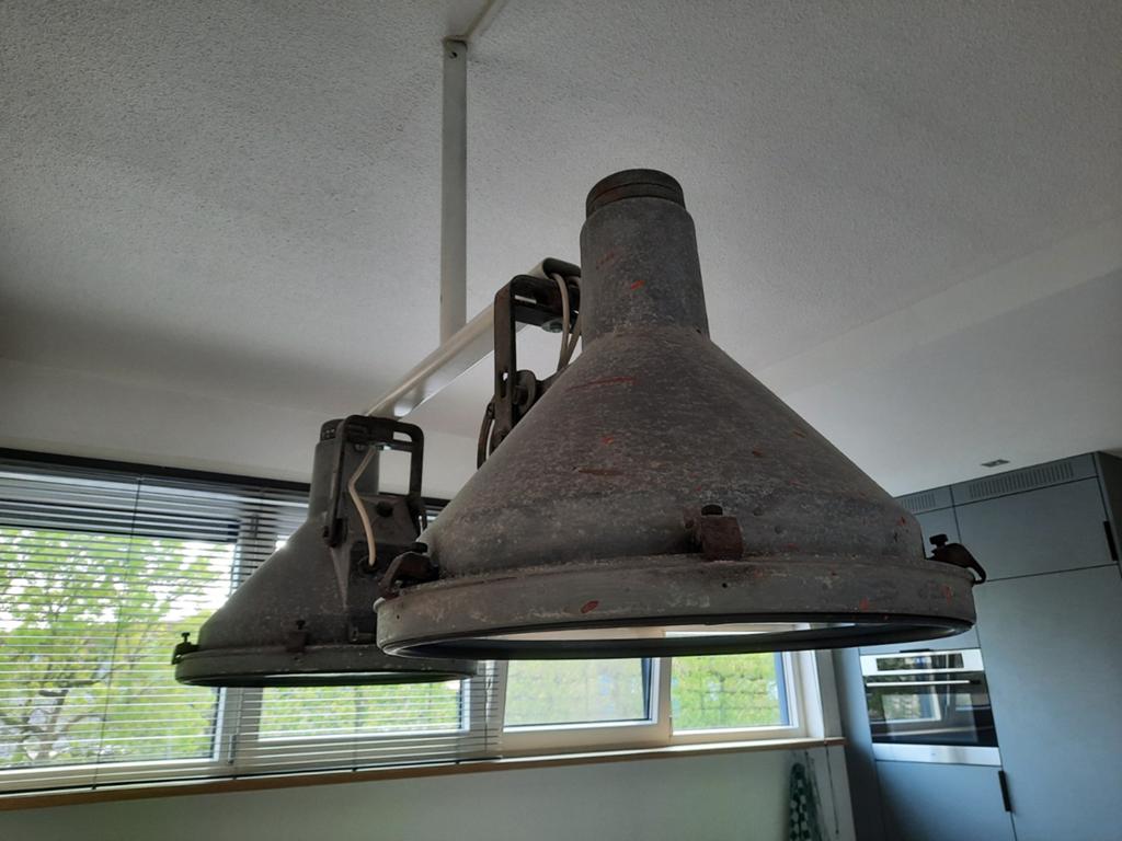 2 originele super gave philips fabrieks lampen, Ophalen, Gebruikt, Metaal, Vintage