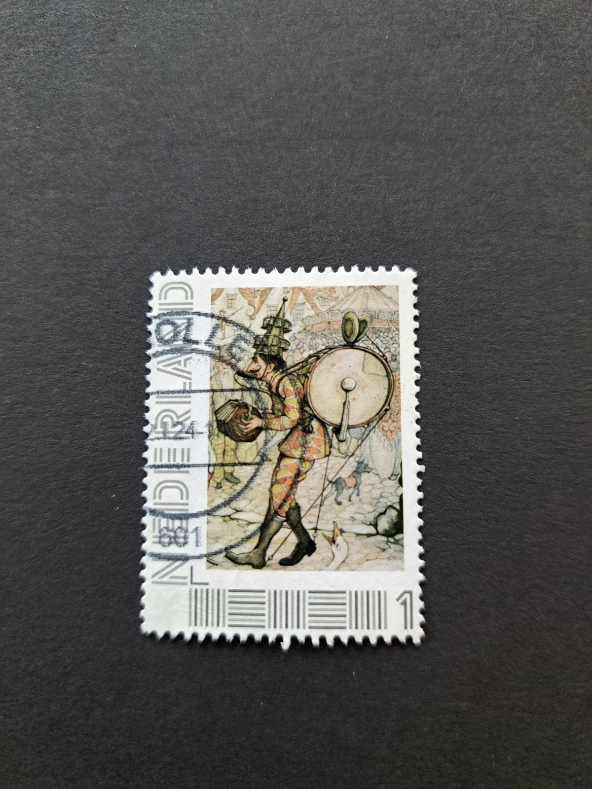 Persoonlijke zegel Anton Pieck TANDING!, Postzegels en Munten, Ophalen of Verzenden, Gestempeld