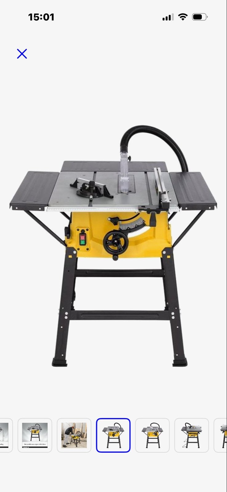 Powerplus elektrische tafelzaag POWX07595 - 2000W, Ophalen, Cirkelzaag, 70 mm of meer, Zo goed als nieuw