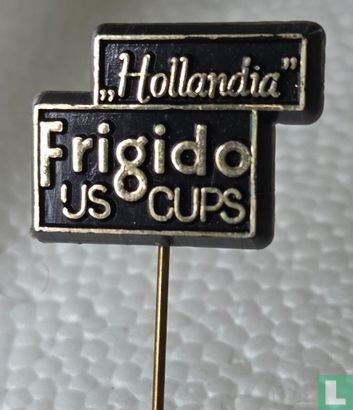 Speldje - Hollandia Frigido ijs cups [zwart], Verzamelen, Speldjes, Pins en Buttons, Ophalen of Verzenden, Zo goed als nieuw, Merk