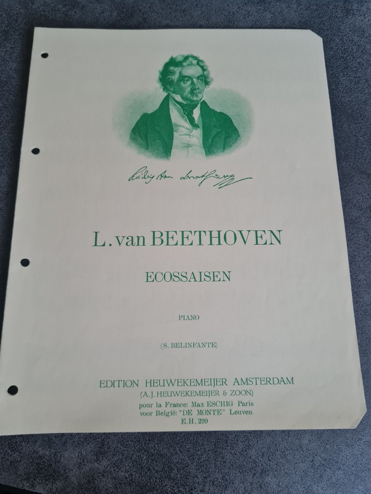 Beethoven Ecossaisen Piano Bladmuziek - Heuwekemeijer, Ophalen of Verzenden