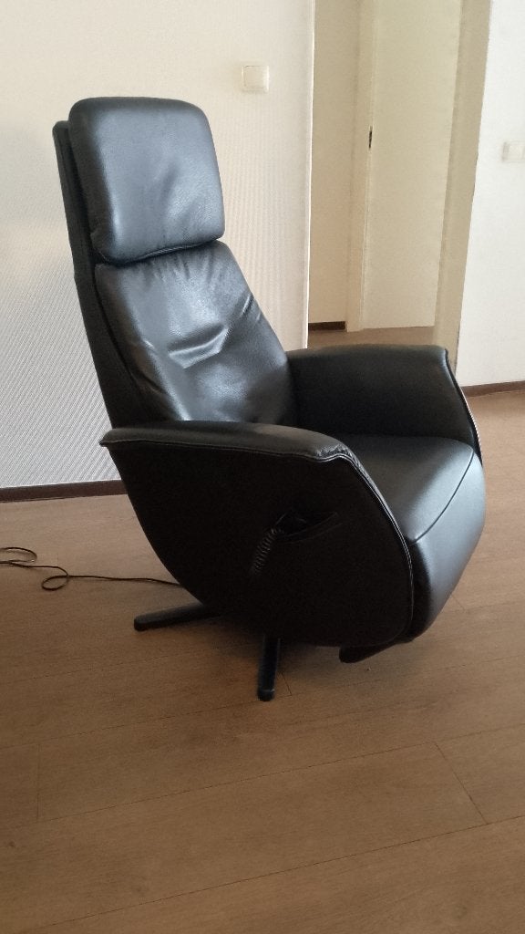 Mooie zwarte sta op stoel, Huis en Inrichting, Stoelen, Ophalen, Gebruikt, Zwart, Leer