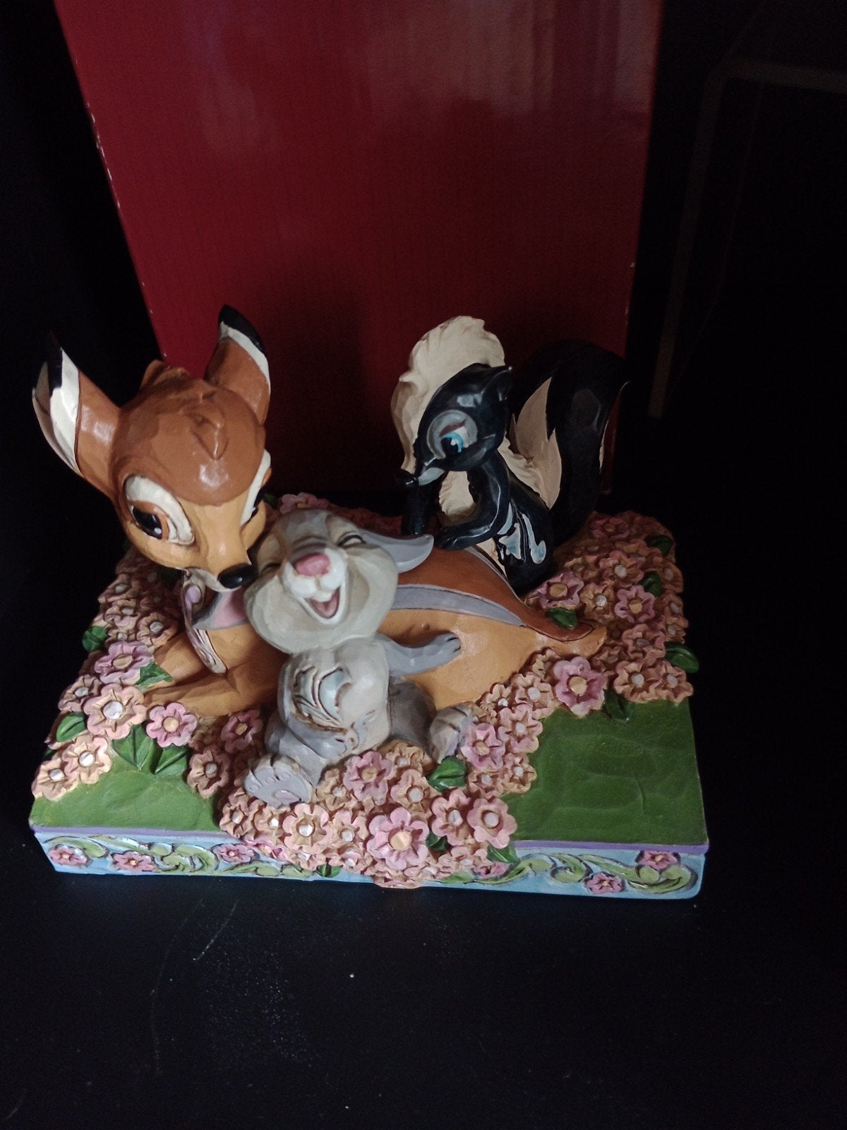 Disney traditions Bambi met stampertje en bloempje, Verzamelen, Ophalen of Verzenden, Zo goed als nieuw, Beeldje of Figuurtje