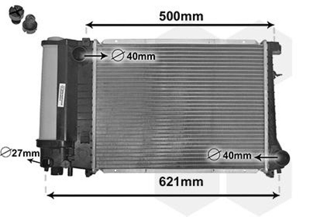 Radiateur 440x327x33 MM schakel BMW 3 serie E30 17111712978, -, -, Nieuw, Ophalen of Verzenden