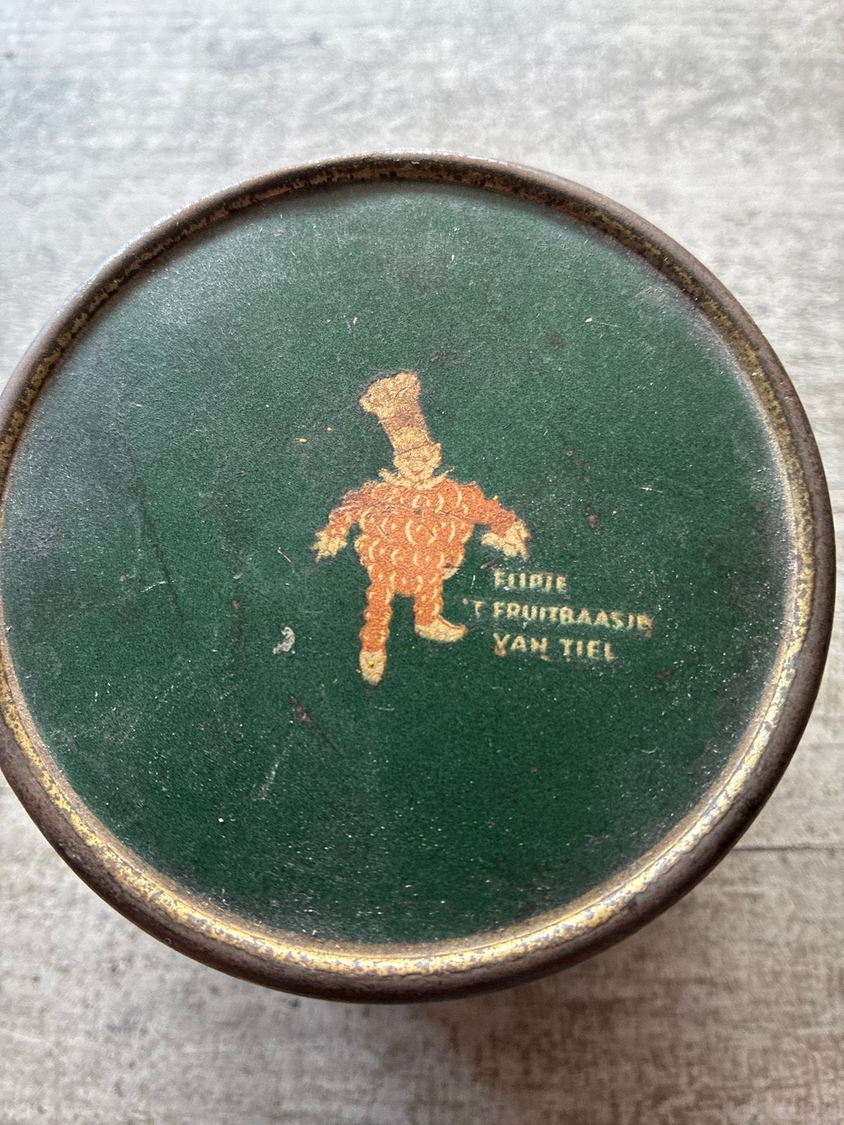 Vintage Flipje 't Fruitbaasje van Tiel blik - De Betuwe, Verzamelen, Ophalen of Verzenden, Gebruikt, Overige, Overige merken