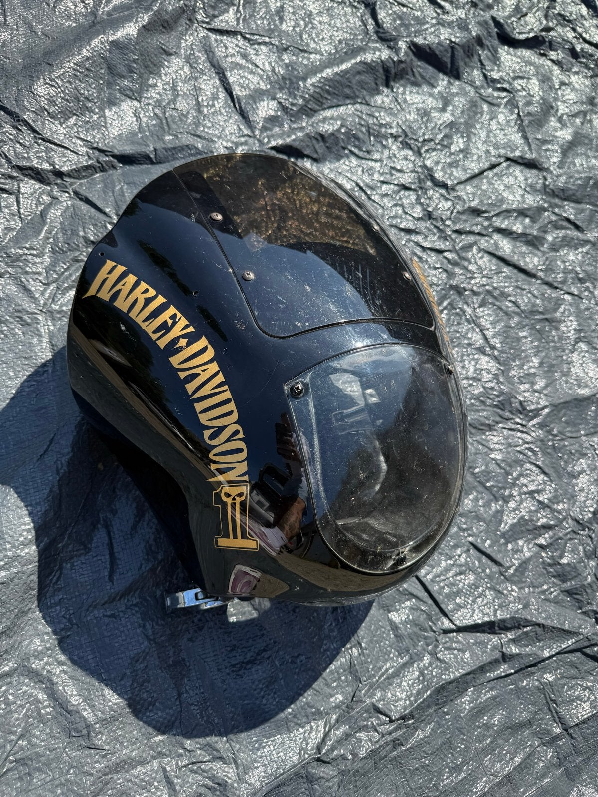 Harley Davidson Kuip - Zwart met Goud Logo, Ophalen, Gebruikt