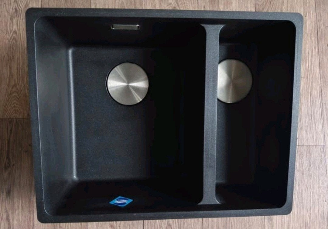 NIEUW FRANKE dubbele spoelbak zwart ( niet gebruikt), Ophalen, Zwart, Nieuw, Minder dan 100 cm