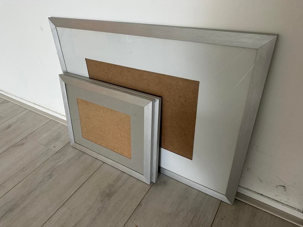 Lijsten glas aluminum, Huis en Inrichting, Woonaccessoires | Lijsten, Ophalen, Gebruikt, Metaal of Aluminium, Minder dan 50 cm