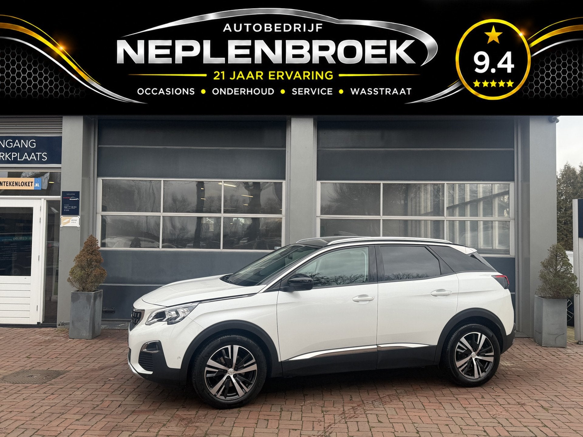 Peugeot 3008 1.2 PureTech Crossway Automaat Bj 2020 Navi,18I, Auto's, Gebruikt, 1199 cc, Leder en Stof, Wit