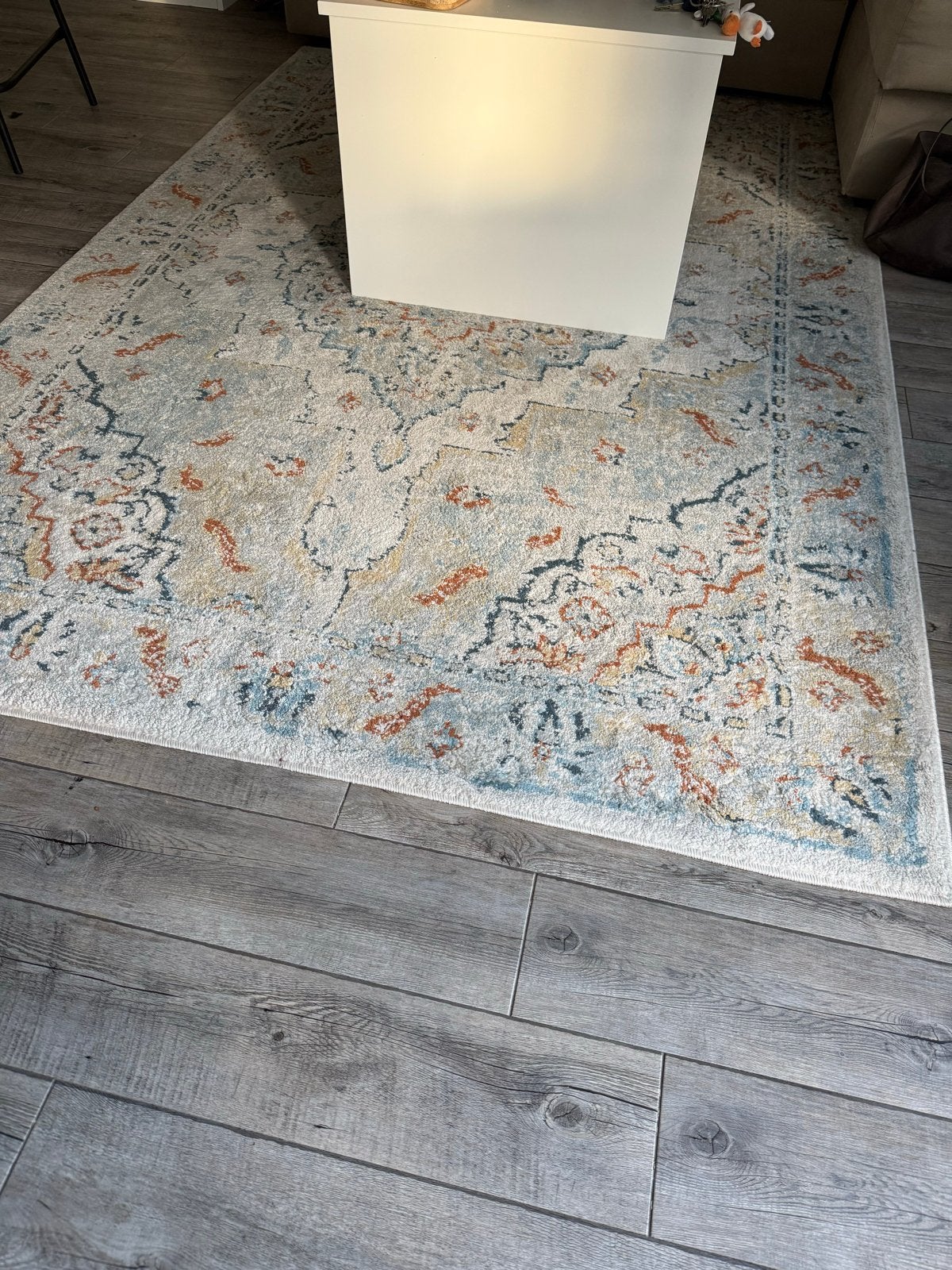 IKEA ONSEVIG Vloerkleed, laagpolig, veelkleurig, Blauw, 150 tot 200 cm, 200 cm of meer, Ophalen of Verzenden