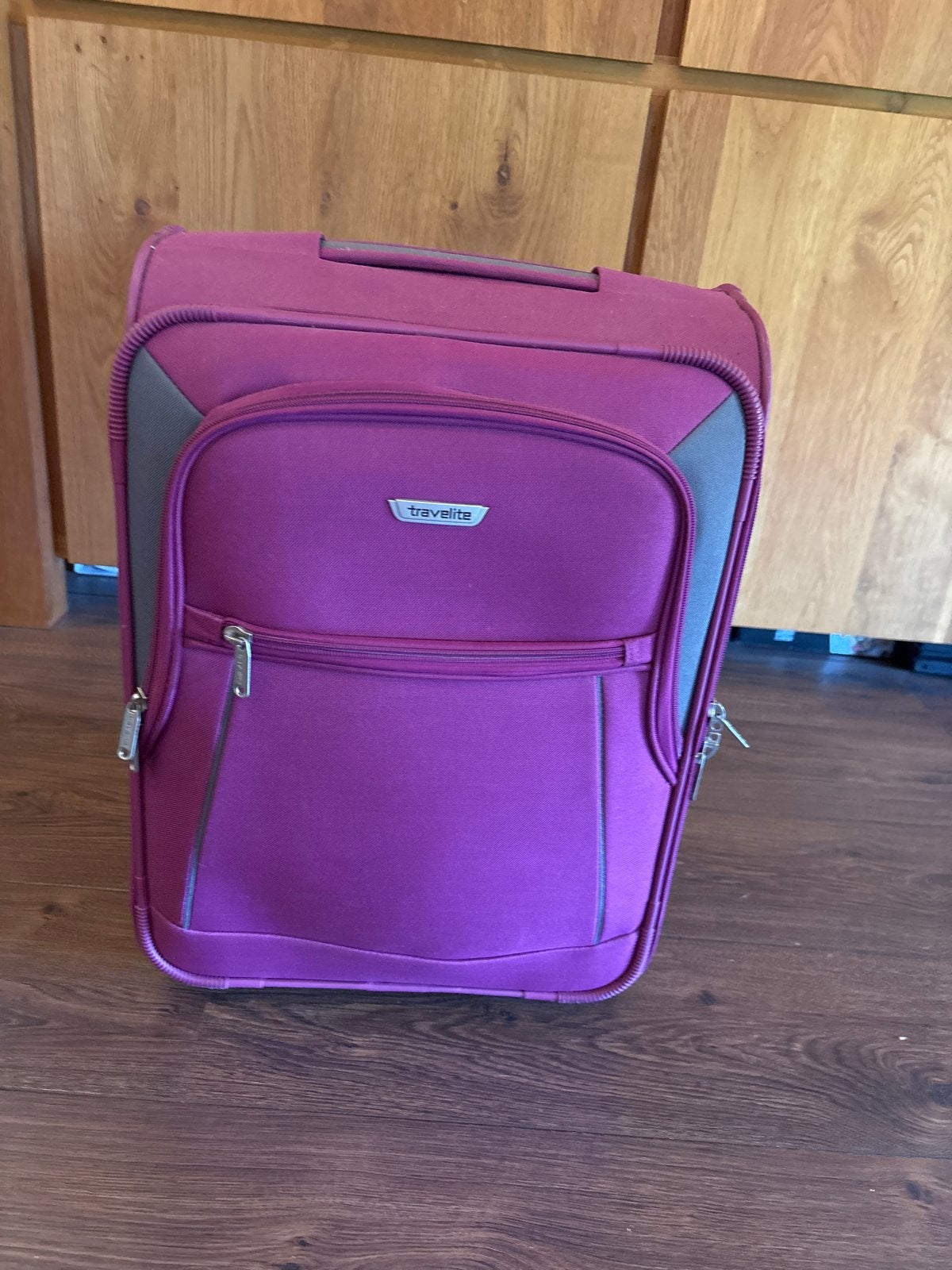 Travelite Handbagage Koffer - Paars/Fuchsia, Ophalen, 40 tot 60 cm, 30 cm of meer, Gebruikt