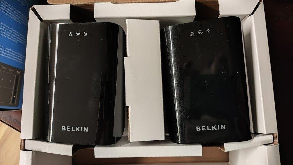 Belkin Powerline Dual pack, Computers en Software, Powerlines, Ophalen of Verzenden, Gebruikt