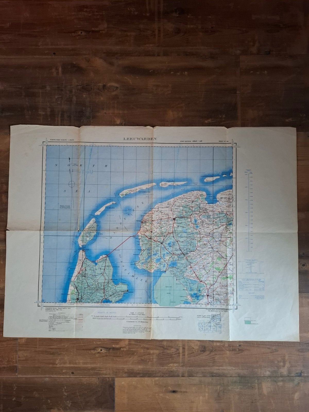 Leeuwarden kaart, 1944 Army/Air, Ophalen of Verzenden, Engeland