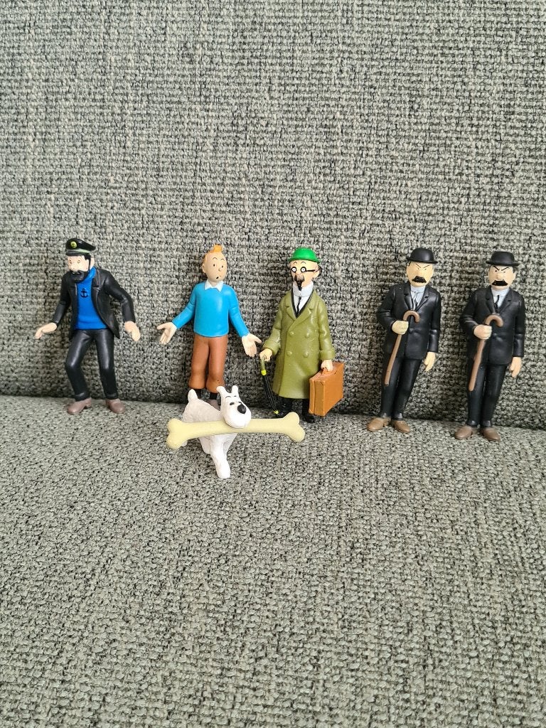 Kuifje tin tin tintin poppetjes 6 stuks, Verzamelen, Beeldje of Figuurtje, Ophalen of Verzenden, Zo goed als nieuw, Nvt