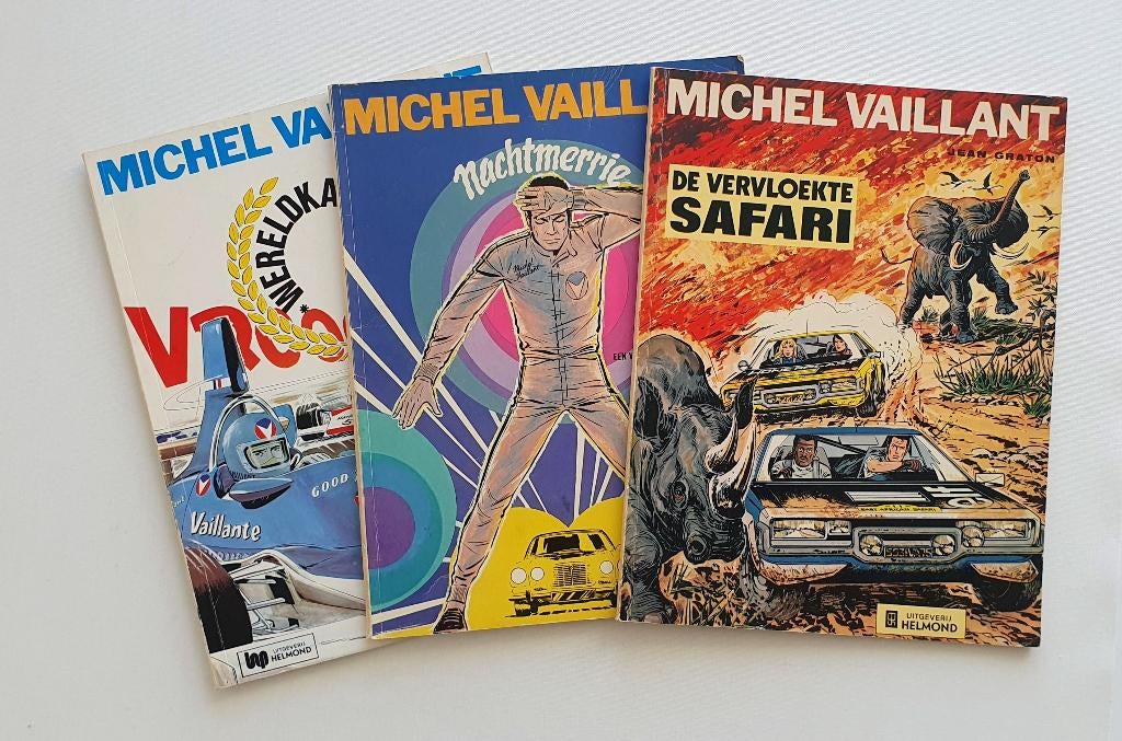 Michel Vaillant strips, Boeken, Stripboeken, Gelezen, Jean Graton, Ophalen of Verzenden, Meerdere stripboeken