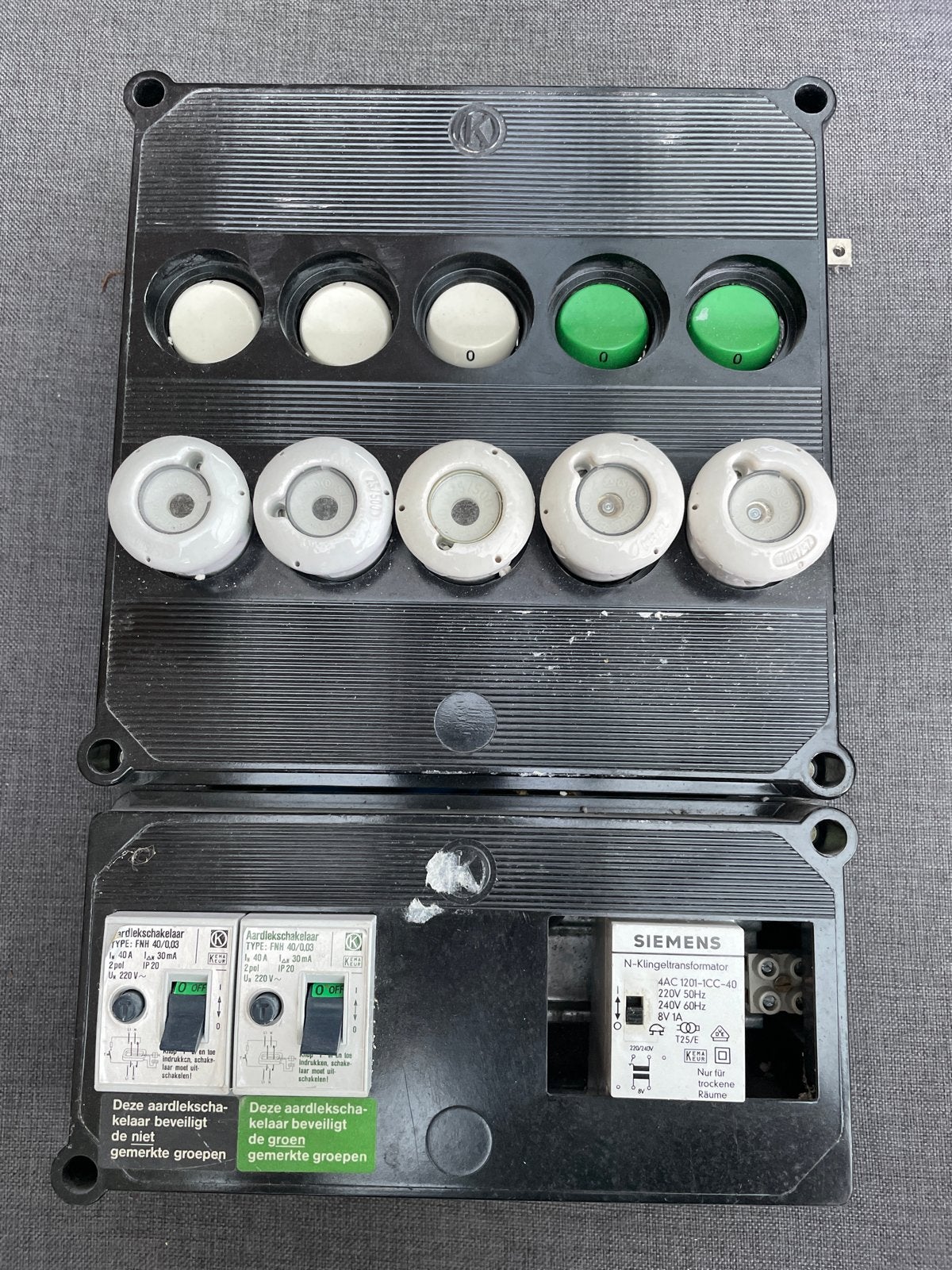 Siemens Groepenkast met Aardlekschakelaars en Trafo, Ophalen of Verzenden, Gebruikt, Siemens, Groepenkast