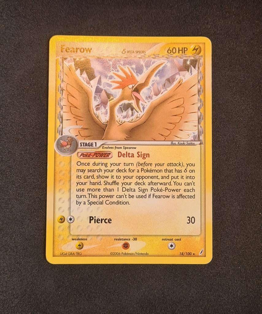 Fearow 18/100 Pokémon kaart, Ophalen, Gebruikt, Losse kaart
