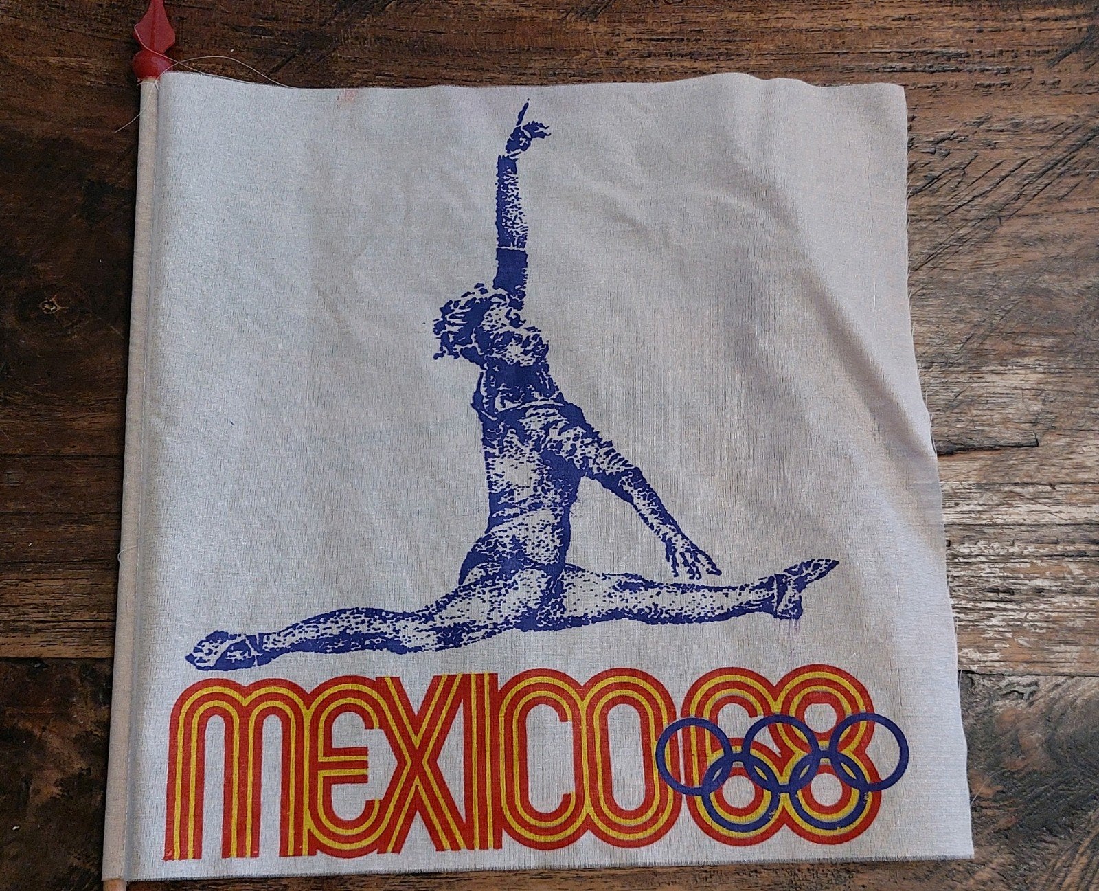 Vintage souvenirvlaggetje 1968 olympische spelen Mexico, Ophalen of Verzenden