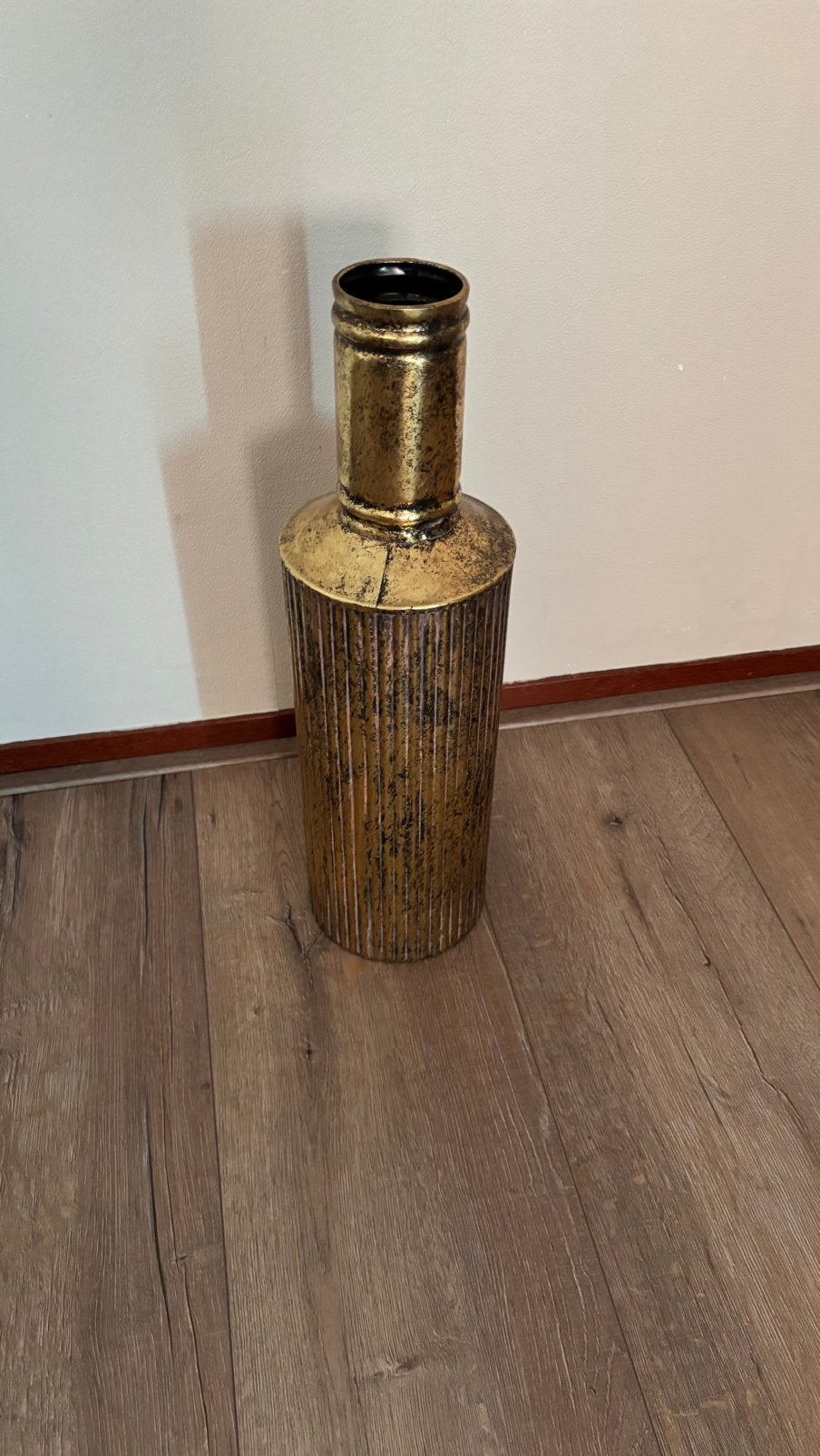 Metalen vaas, vaste prijs, Ophalen, Zo goed als nieuw, Goud