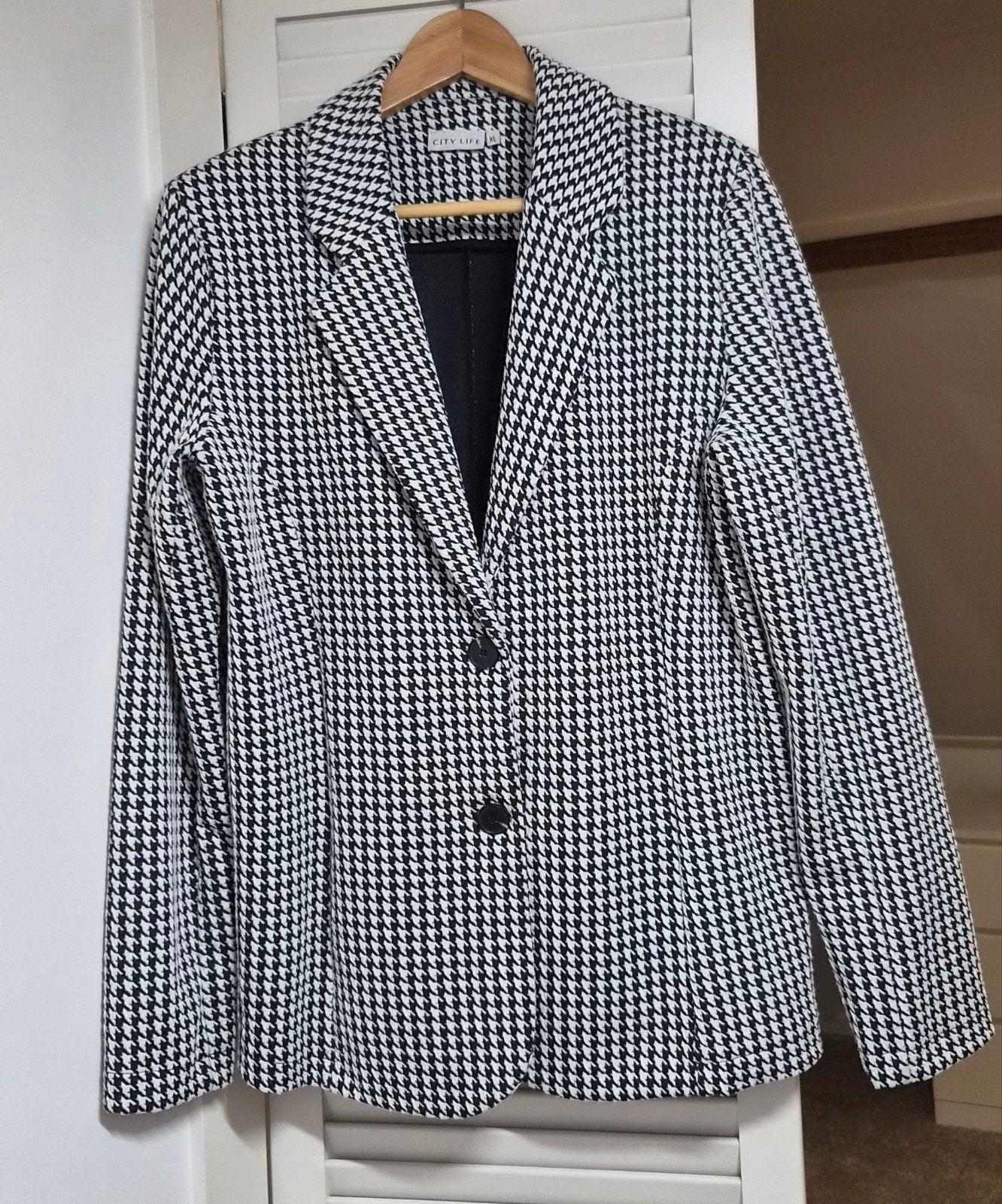 City Life Pied-de-poule blazer, City Life, Zwart, Ophalen of Verzenden, Zo goed als nieuw