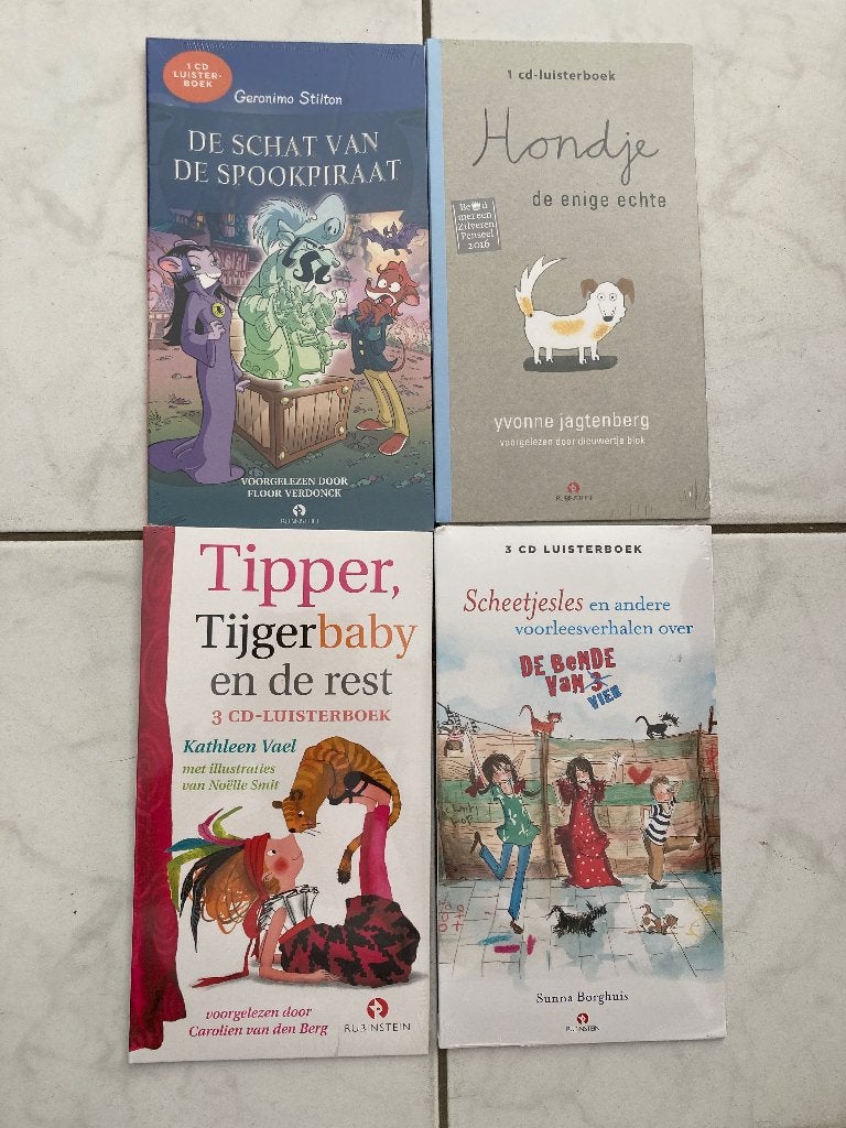 Luisterboek kids 4 x Scheetjesles, Geronimo Stilton e.a, Kind, Cd, Diverse auteurs, Ophalen of Verzenden