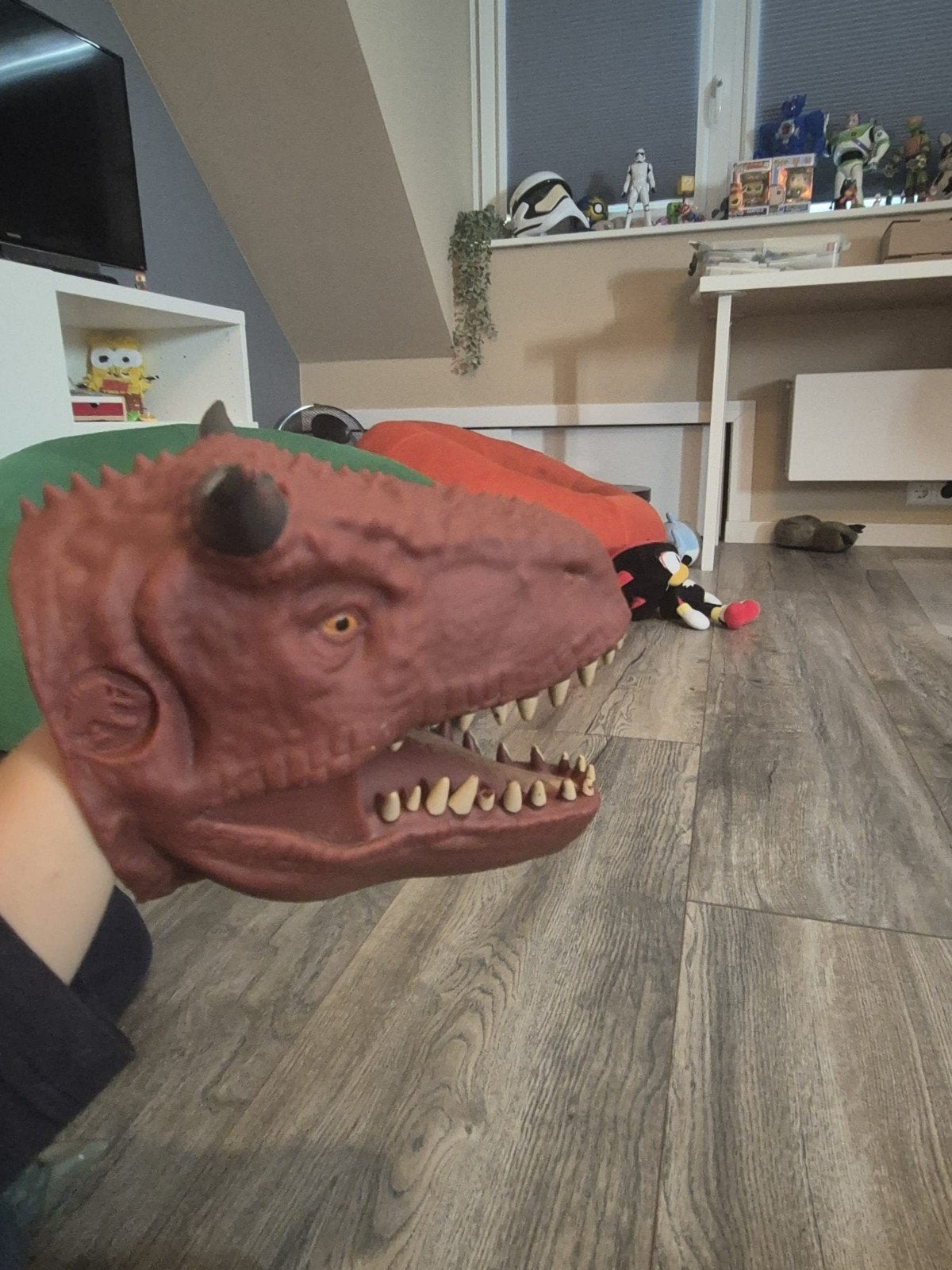 Dinosaurus handpoppen set (2 stuks), Ophalen of Verzenden, Gebruikt, Jongen of Meisje