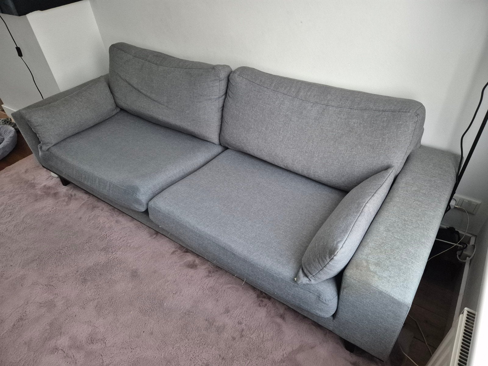 Gratis Grijze Wehkamp Torino 3-zitsbank, Ophalen, Gebruikt, Driepersoons, 75 tot 100 cm