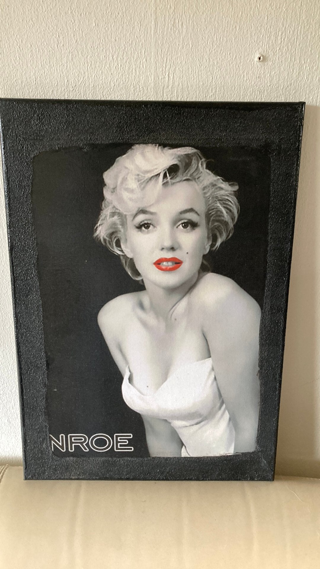 Marilyn Monroe. op canvas- uniek item- onbeschadigd.50x35, Ophalen of Verzenden