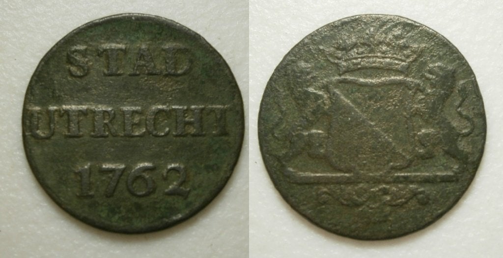 PD11504 Utrecht Stad Duit 1762, Postzegels en Munten, Ophalen of Verzenden, Vóór koninkrijk, 1 cent, Losse munt